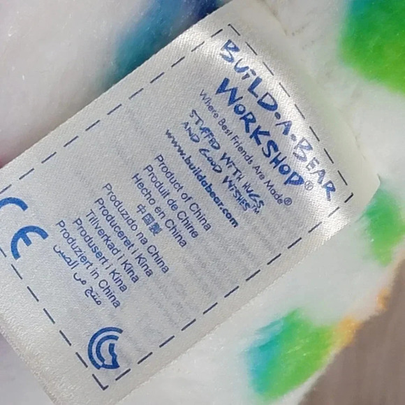 Build A Bear Rainbow Hearts Teddy Bear Plush Stuffed Animal Toy White 17 Inch - Picture 5 of 6